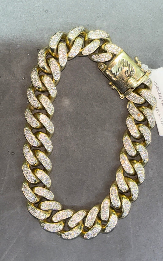 Pulsera diamantes naturales 100.2 gr