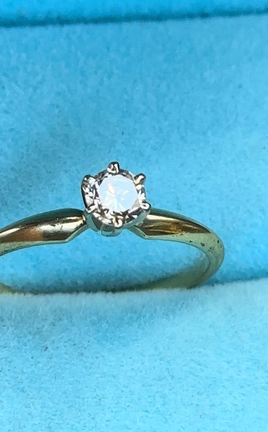 Anillo solitario .35 cts