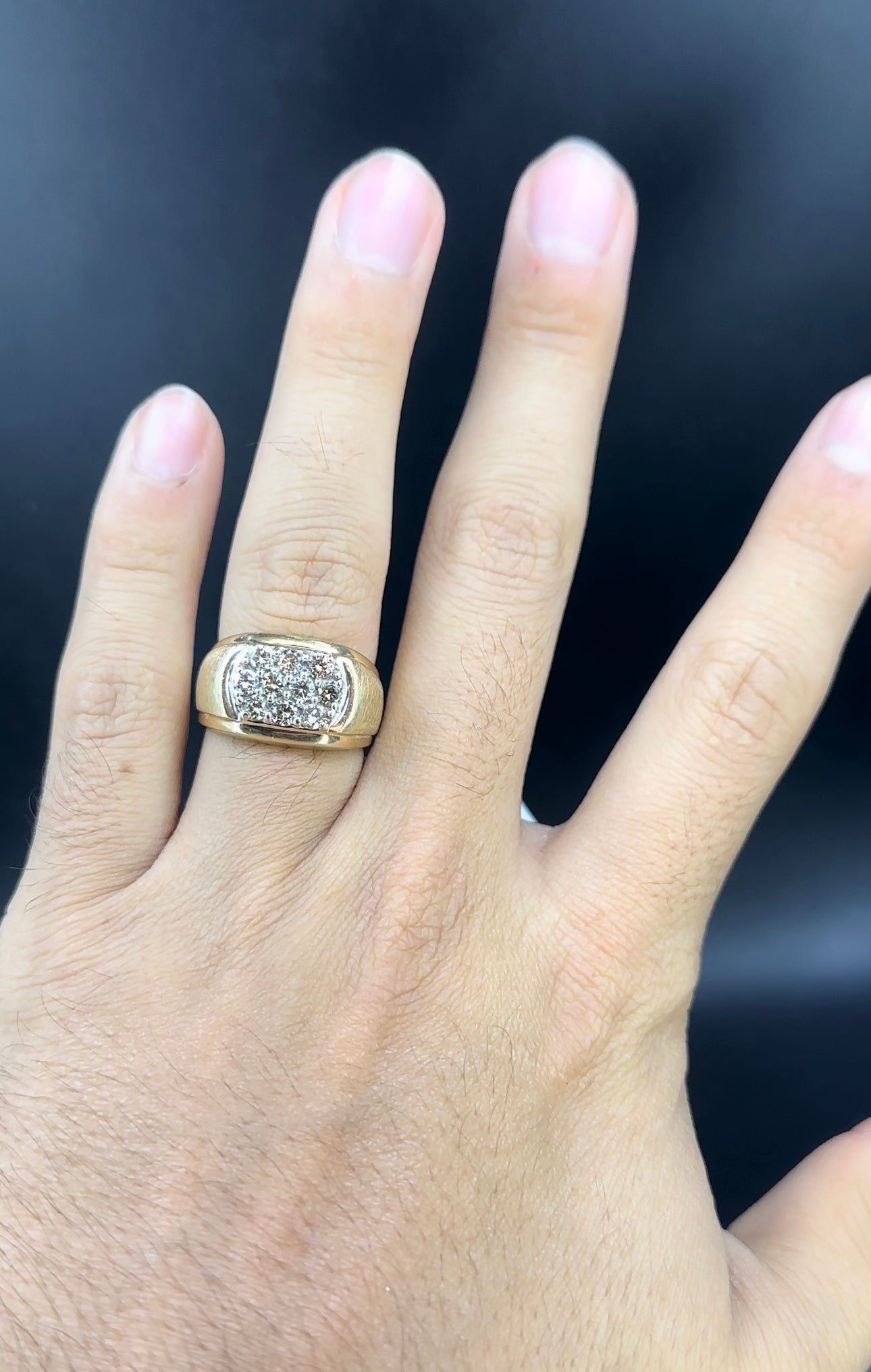 Anillo oro amarillo 14kts diamantes
