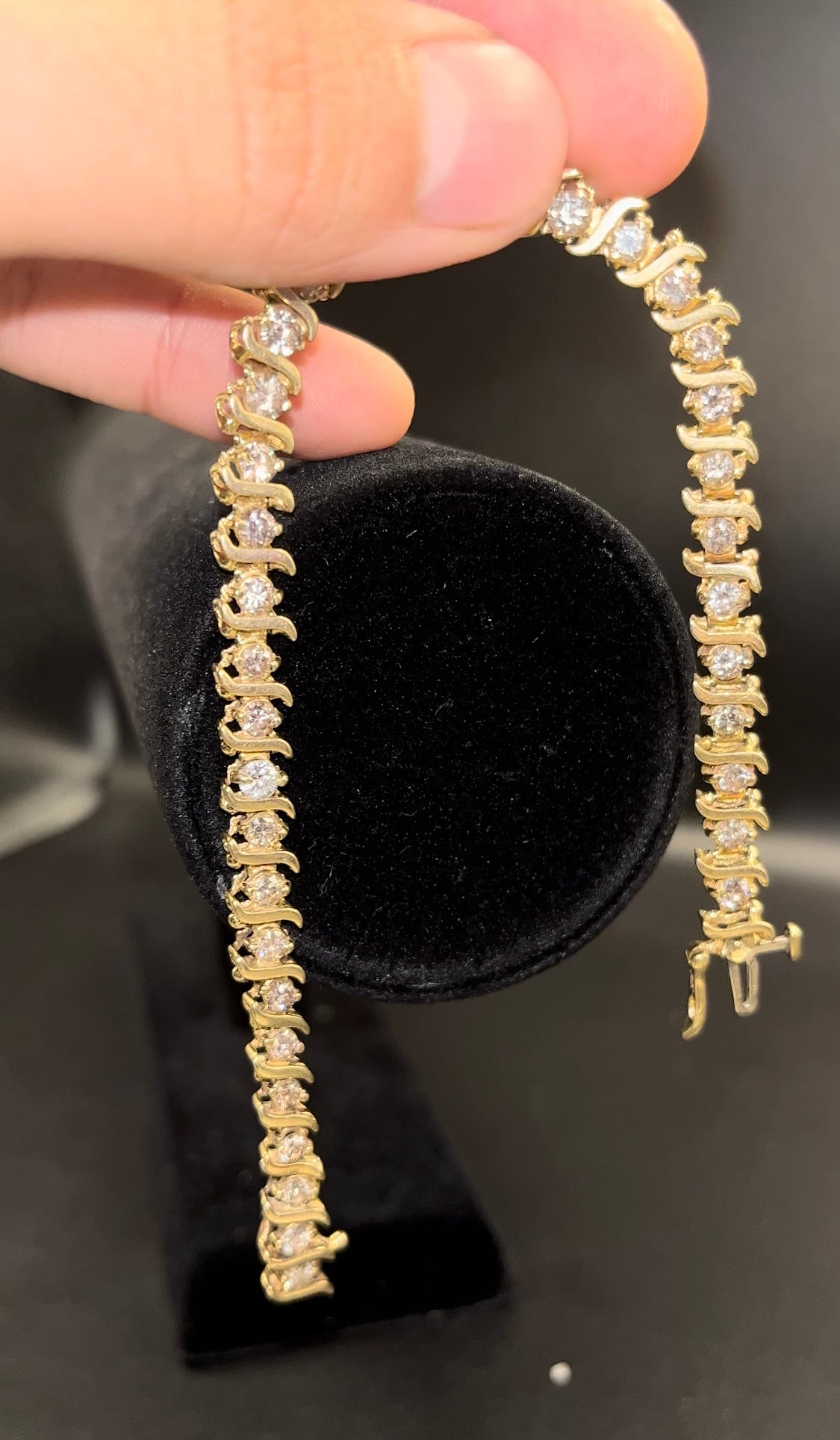Pulsera riviera diamantes gran tamaño