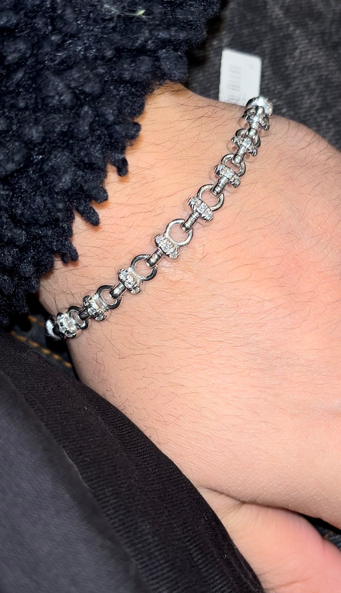 Pulsera diamantes oro blanco 18kts