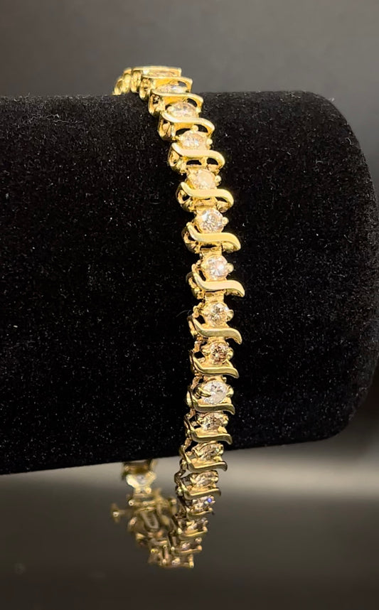 Pulsera riviera diamantes gran tamaño