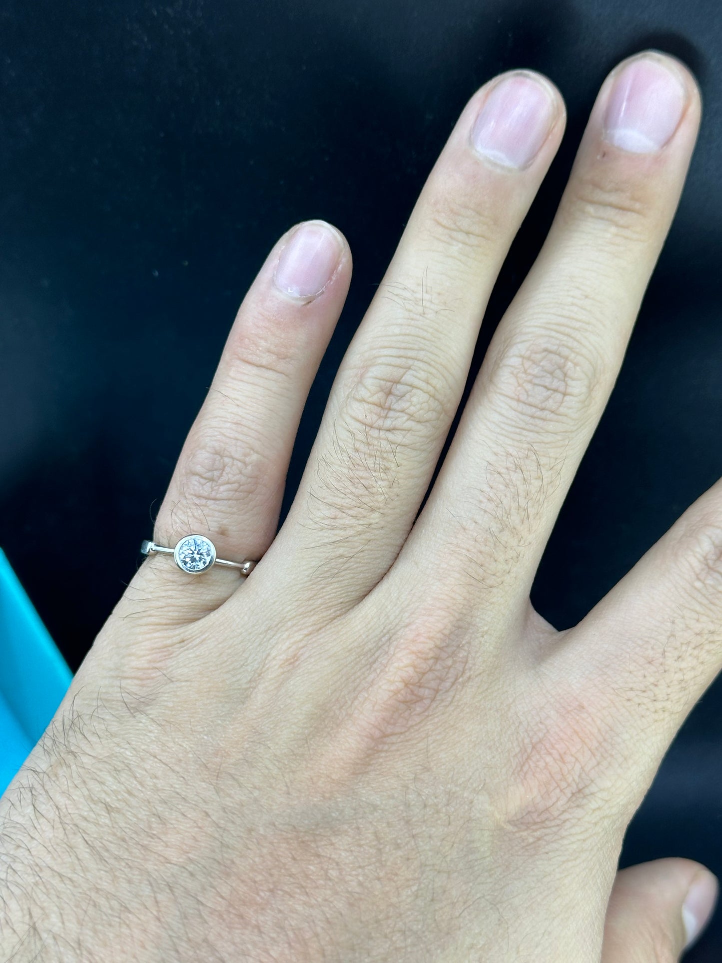 Anillo solitario .35 pts