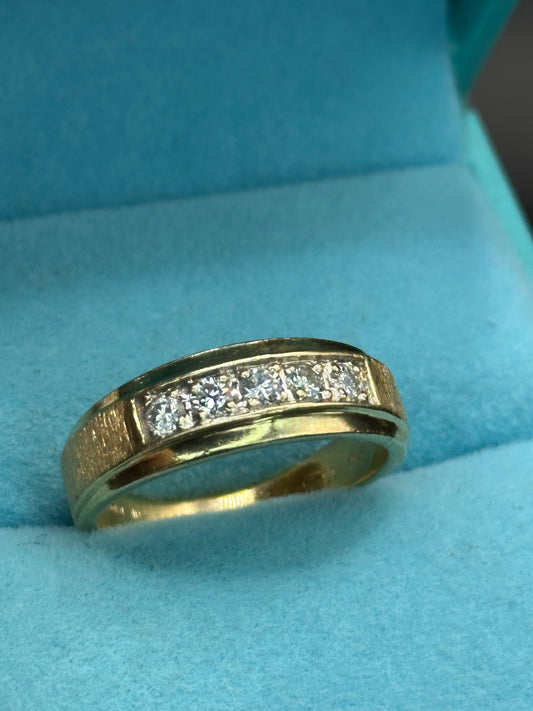 Anillo diamantes oro 14kts