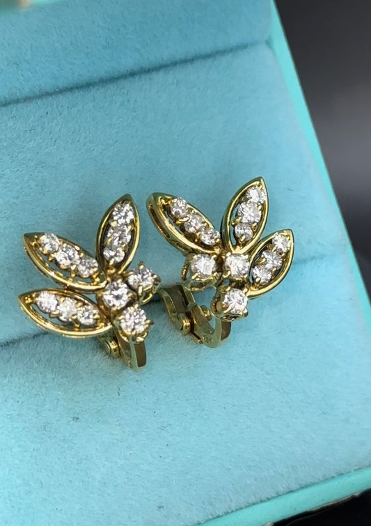 Aretes presión oro 18kts