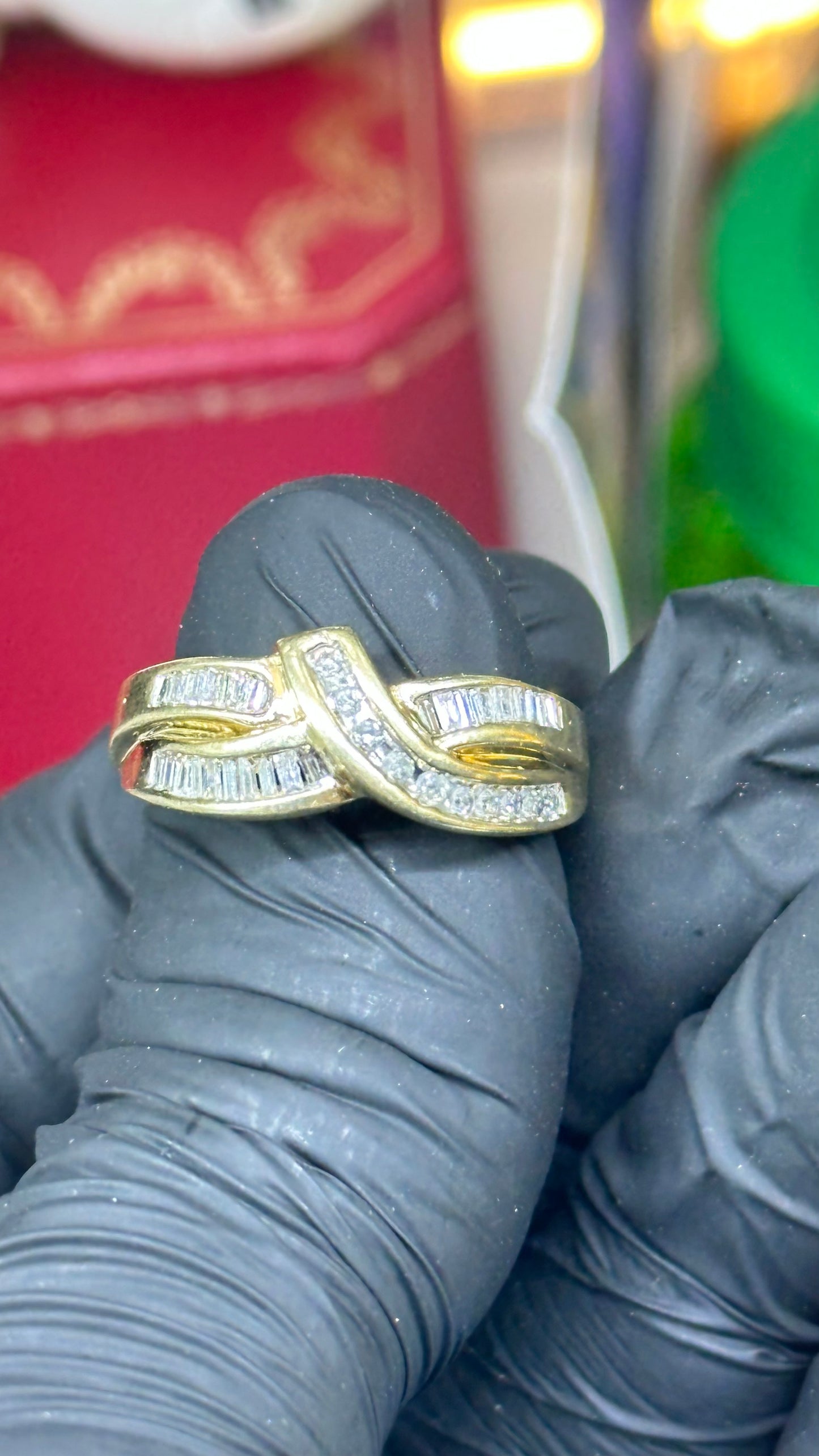 Anillo diamantes 10kts