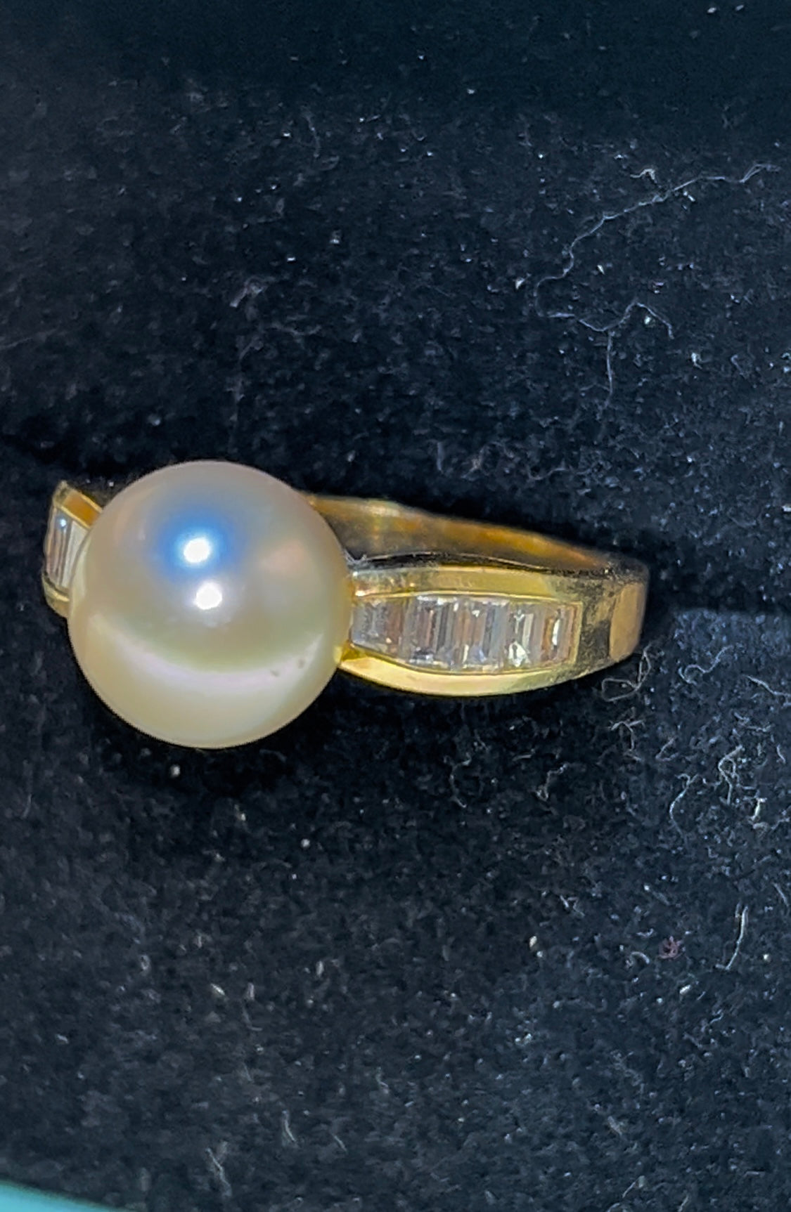 Anillo dama perla