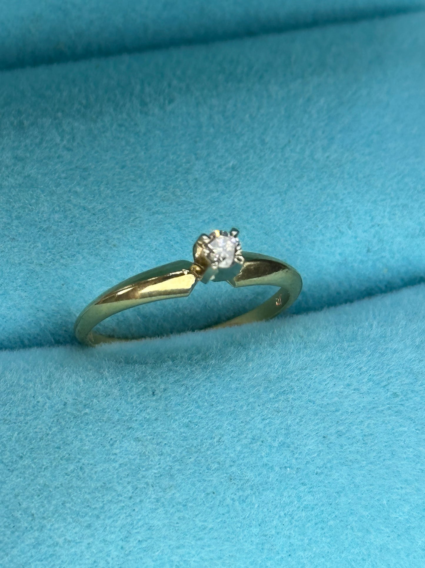 Anillo solitario diamante 10 pts