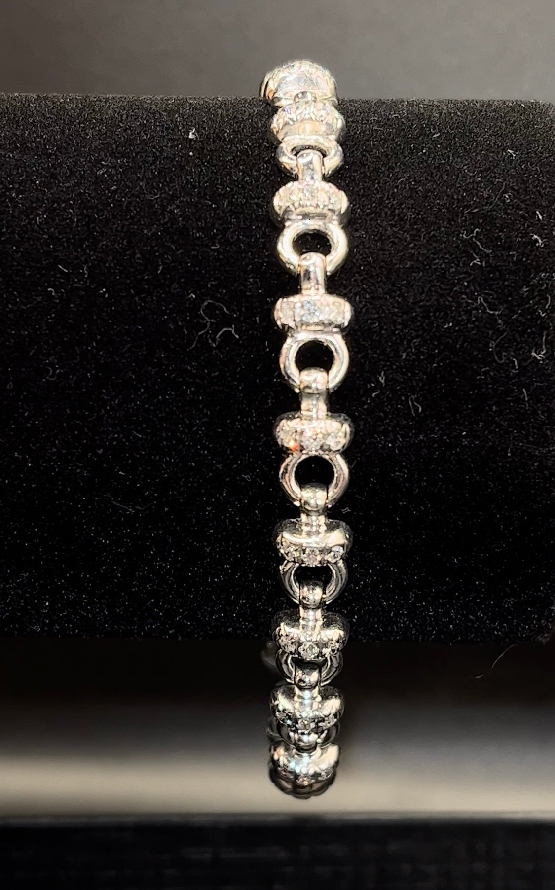 Pulsera diamantes oro blanco 18kts