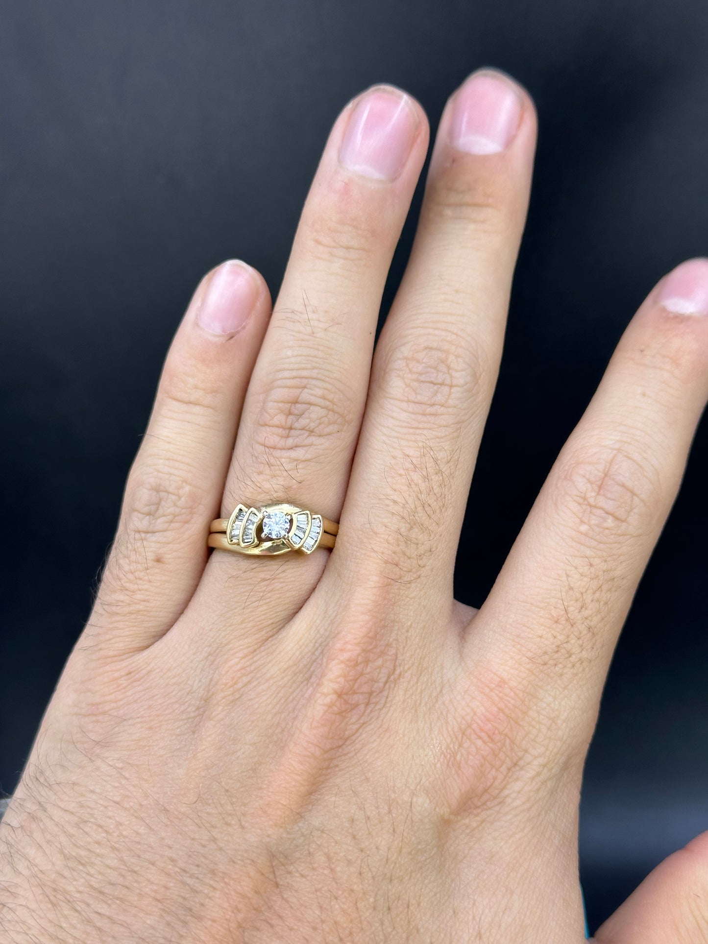 Anillo doble oro 14kts