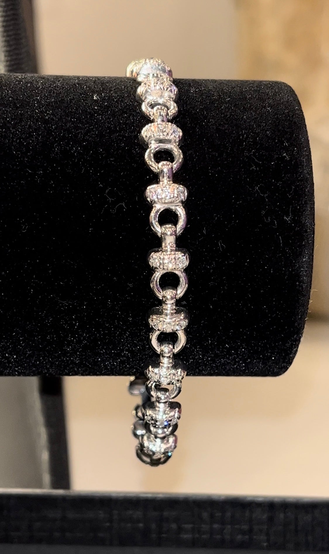 Pulsera diamantes oro blanco 18kts