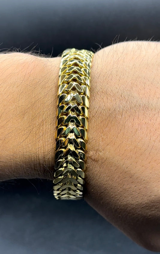 Pulsera petatillo oro 14kts 65 gr
