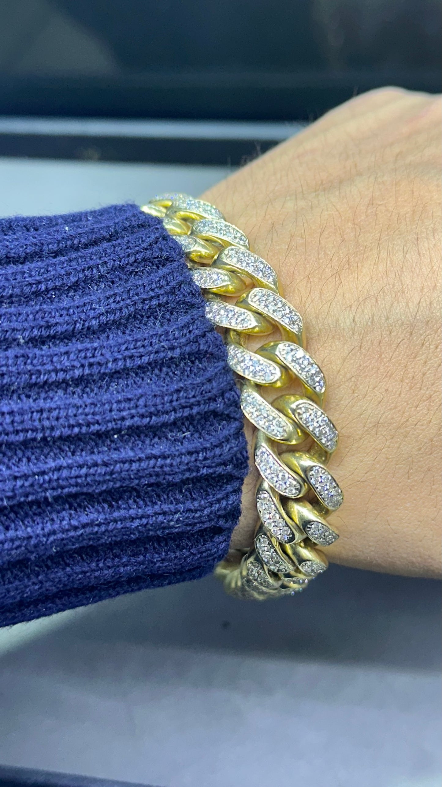 Pulsera diamantes naturales 100.2 gr