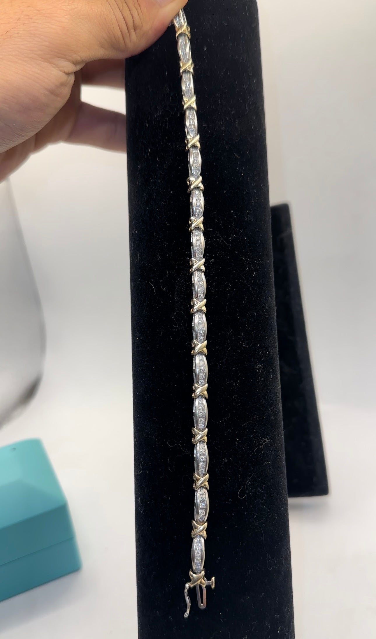Pulsera diamantes oro 10kts