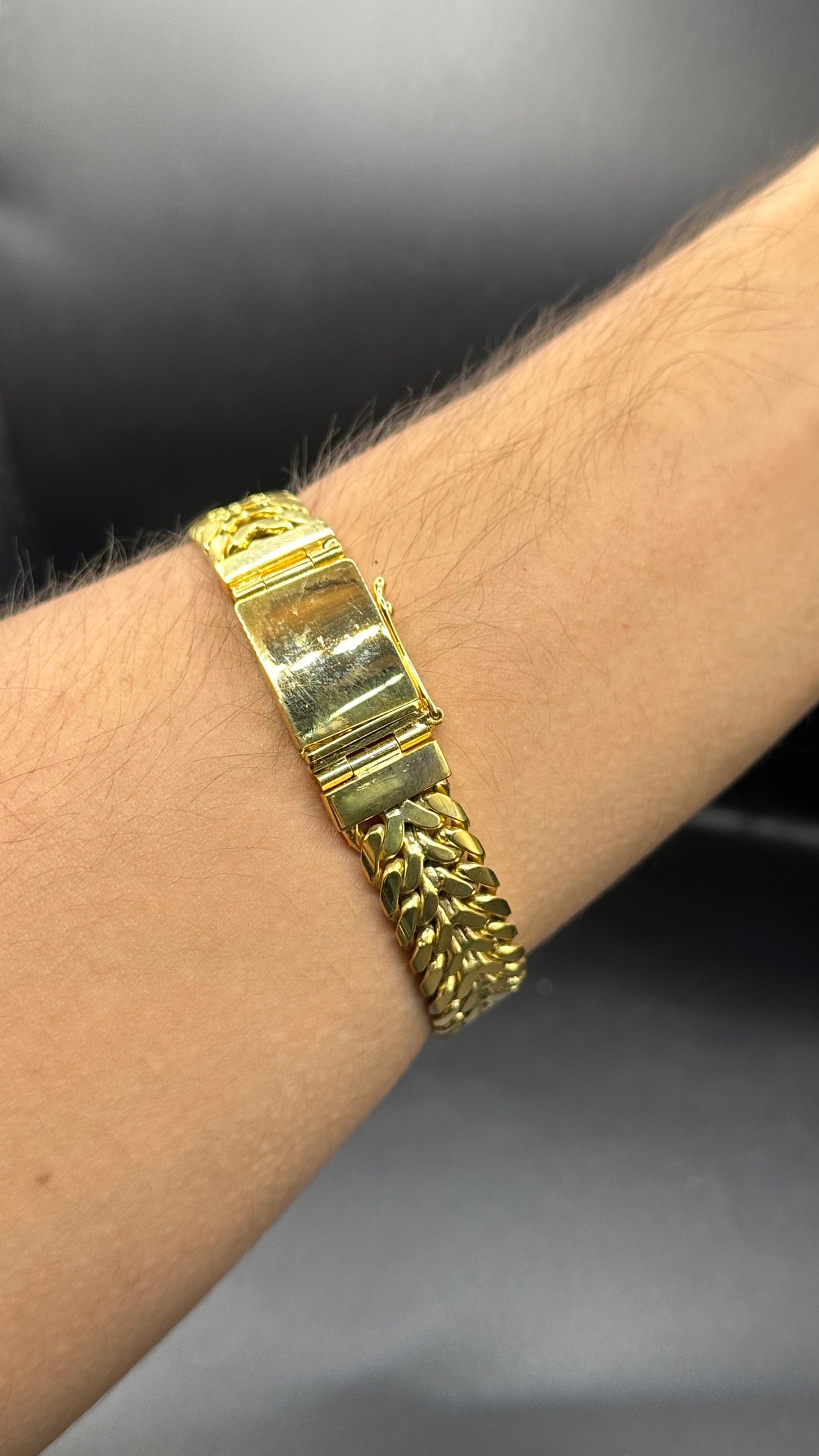 Pulsera petatillo oro 14kts 65 gr