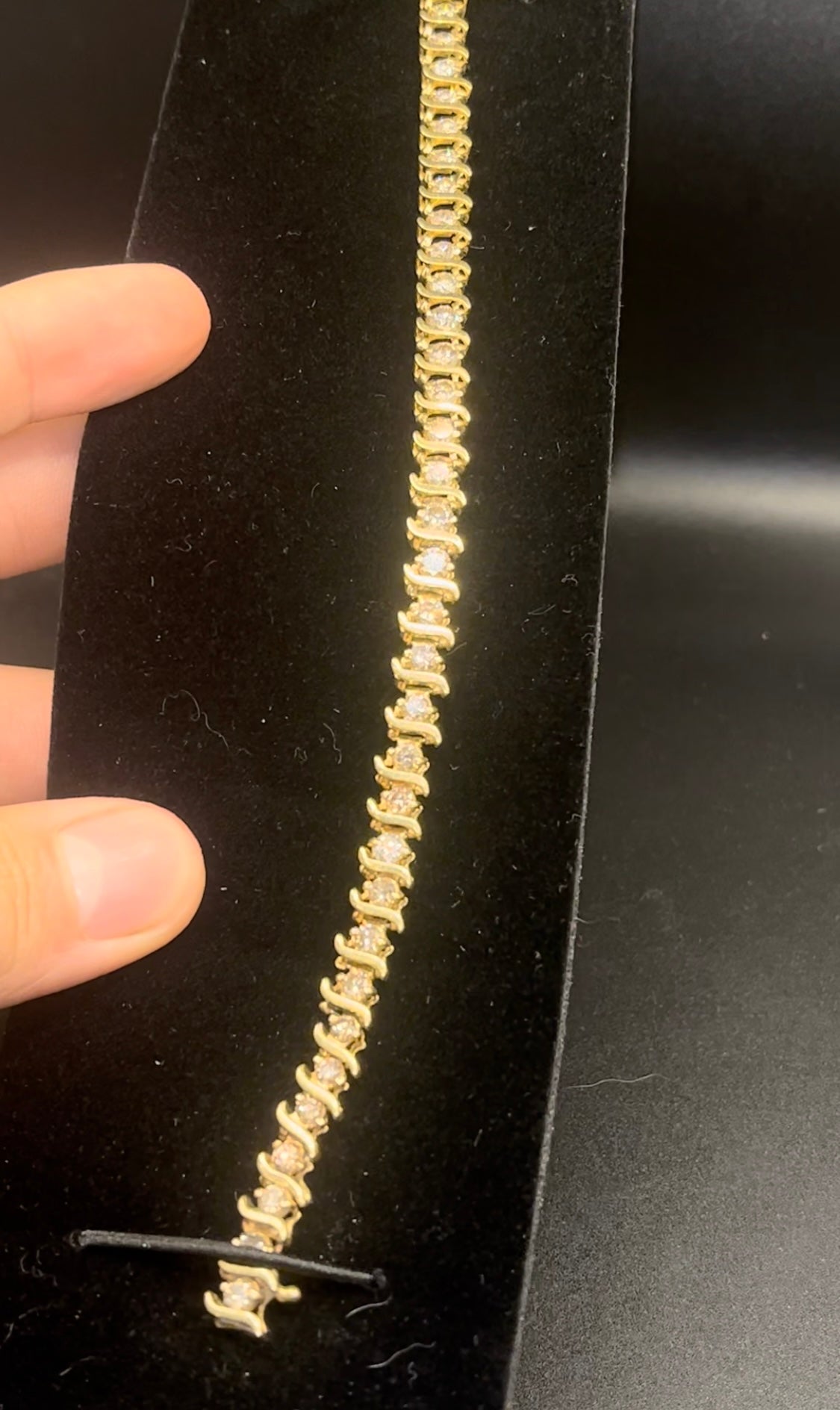 Pulsera riviera diamantes gran tamaño