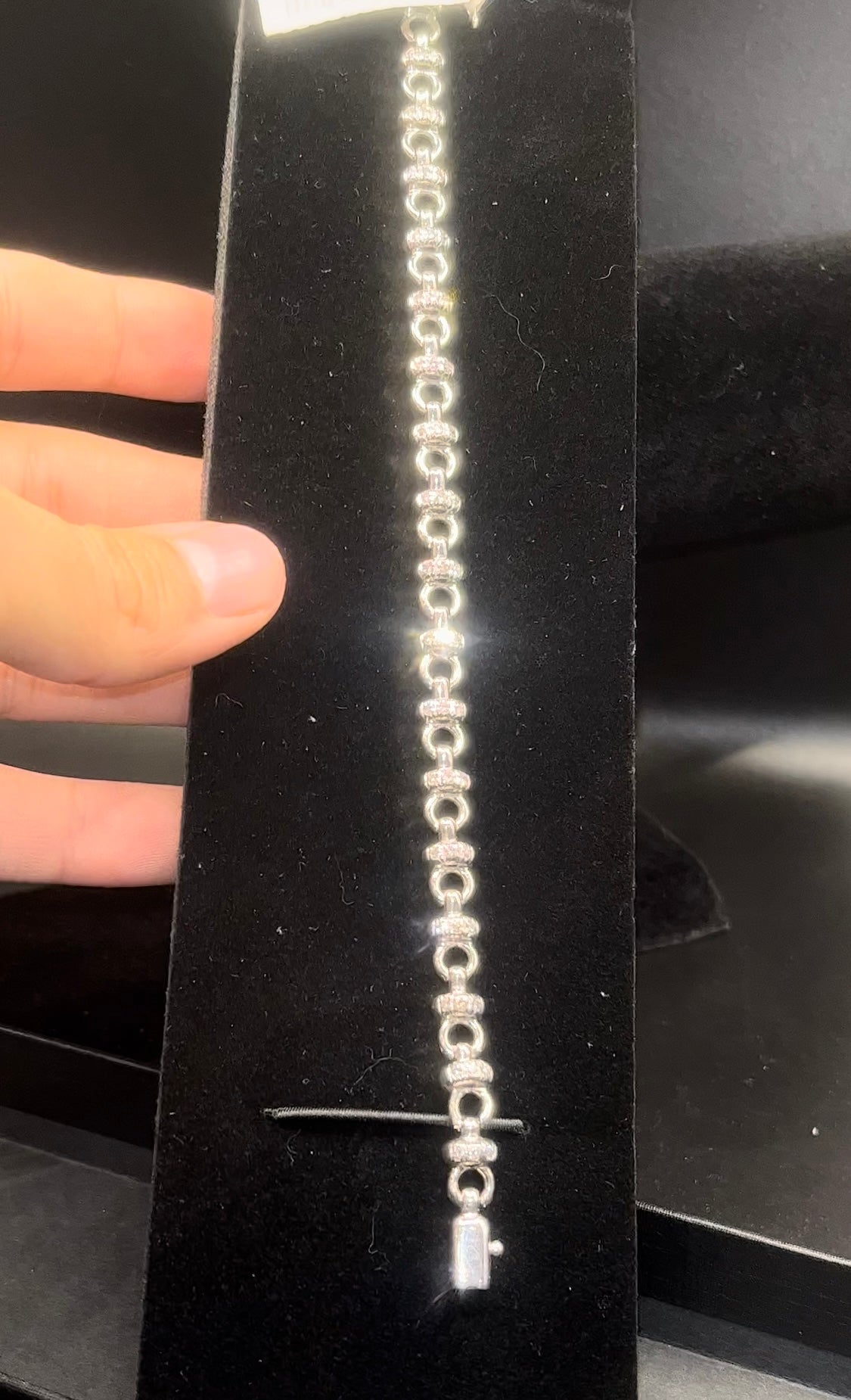 Pulsera diamantes oro blanco 18kts