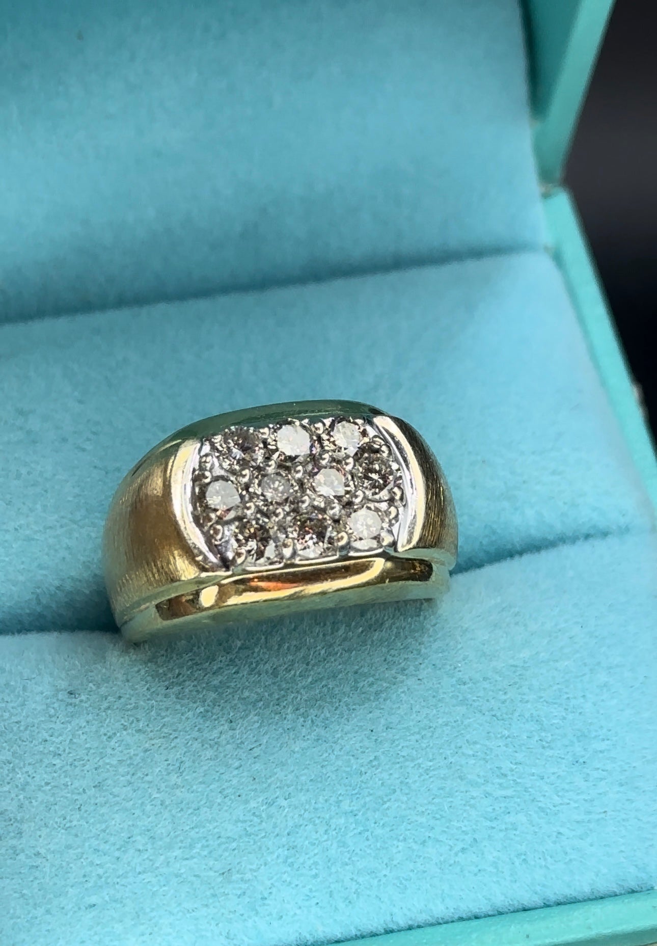 Anillo oro amarillo 14kts diamantes