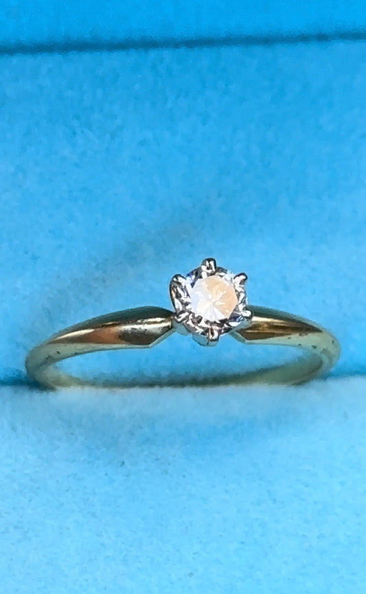 Anillo solitario .35 cts