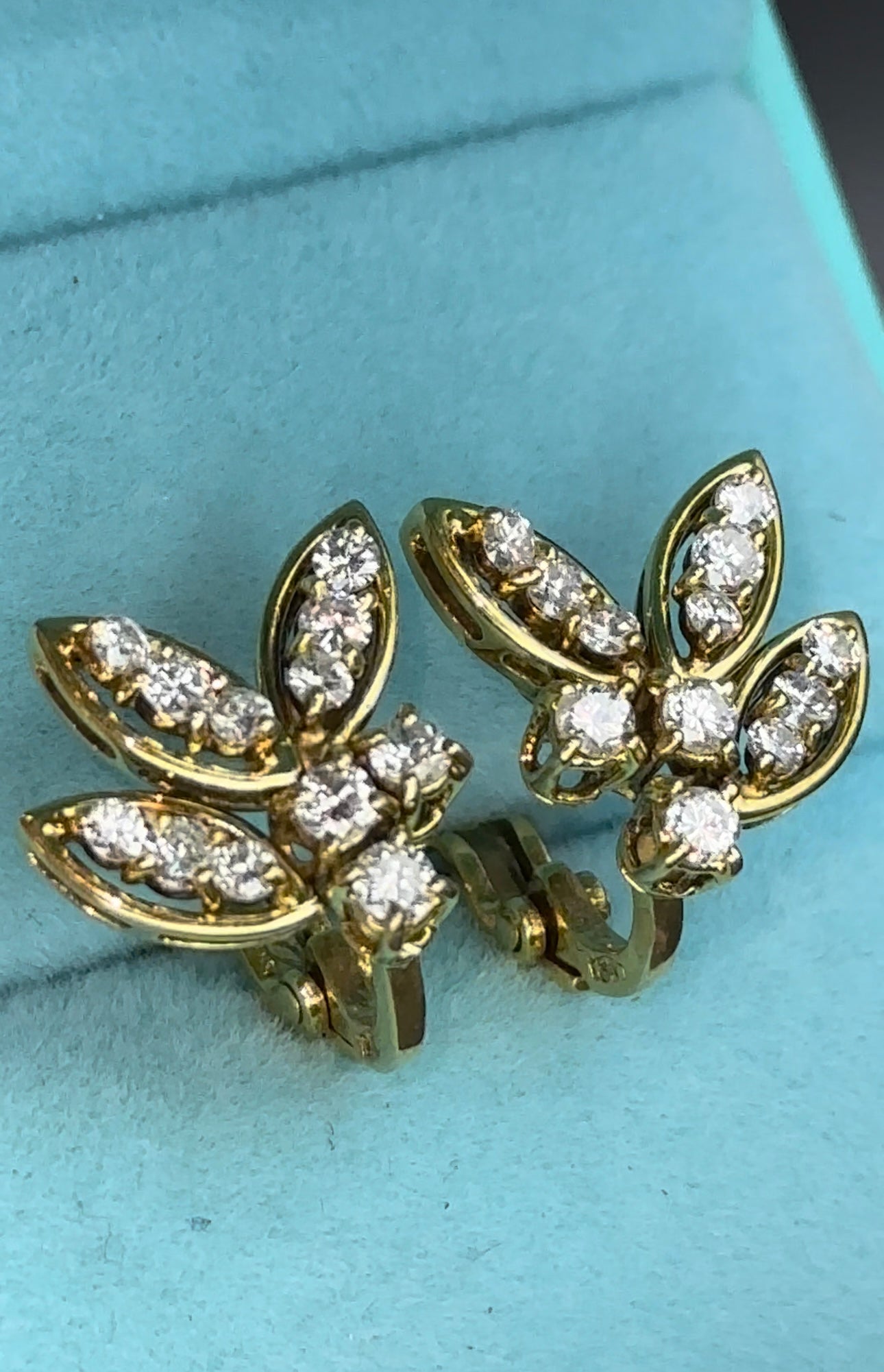 Aretes presión oro 18kts