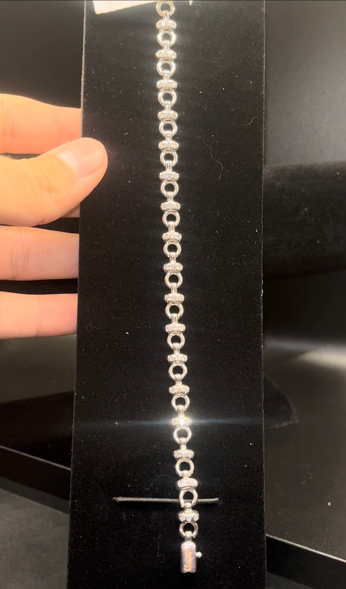 Pulsera diamantes oro blanco 18kts