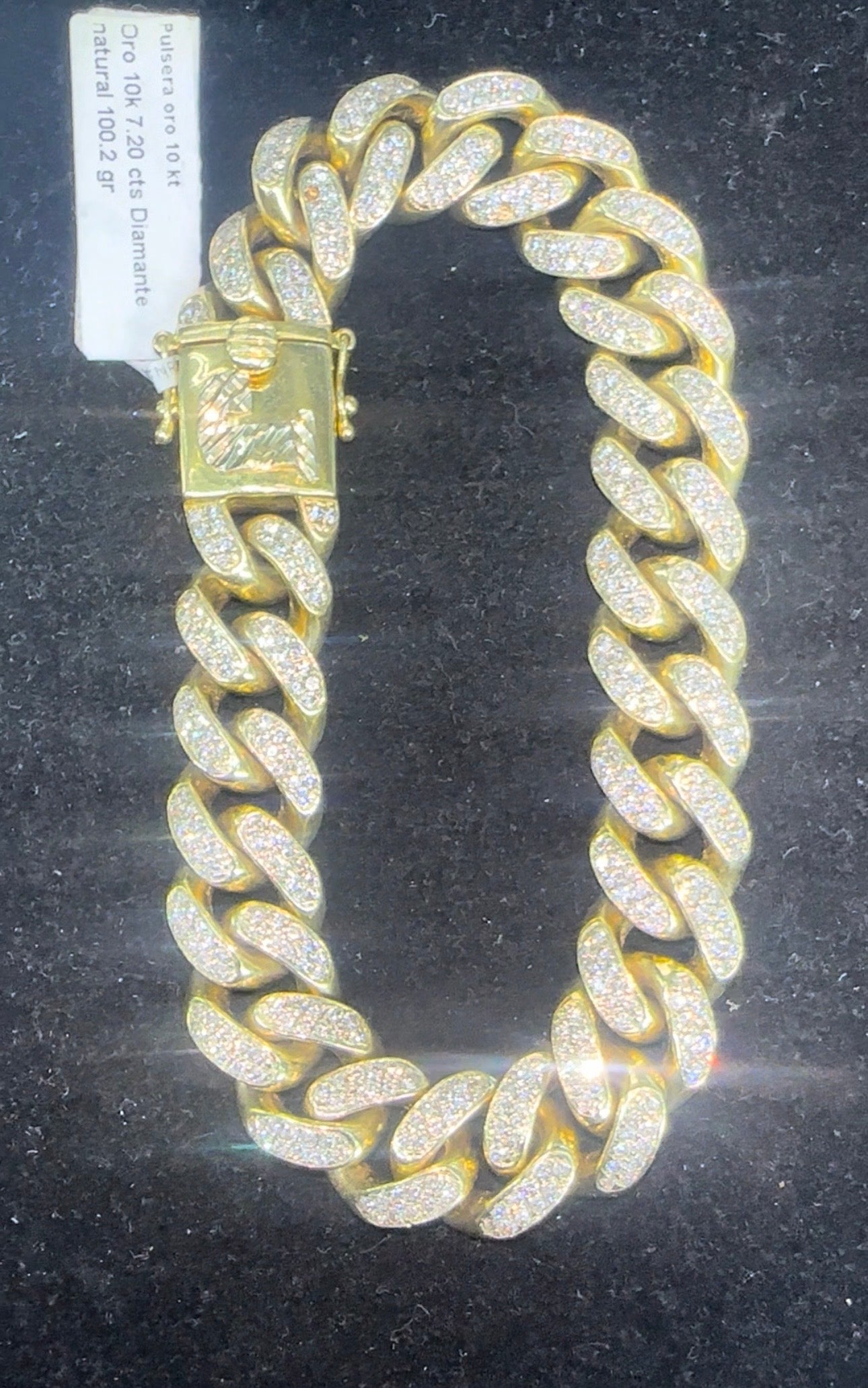 Pulsera diamantes naturales 100.2 gr