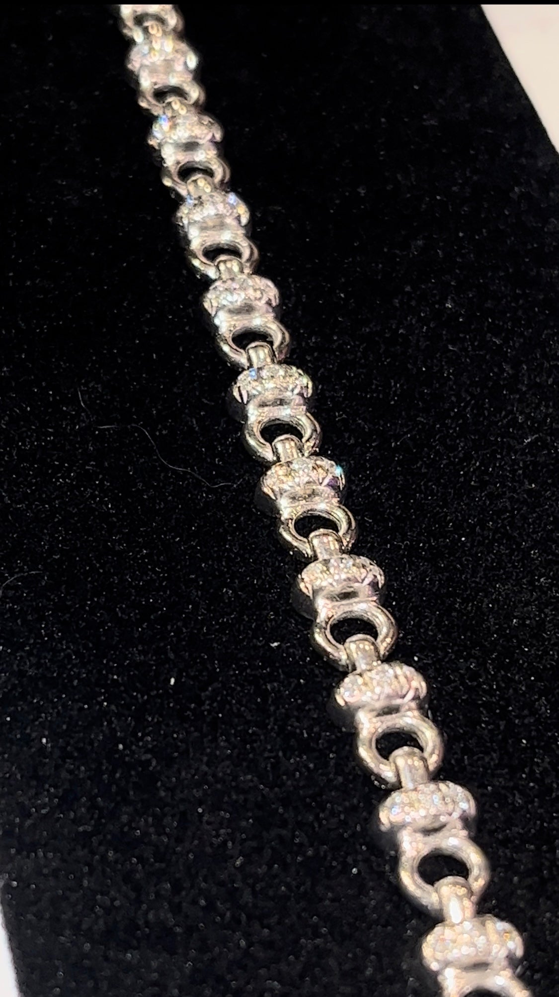 Pulsera diamantes oro blanco 18kts