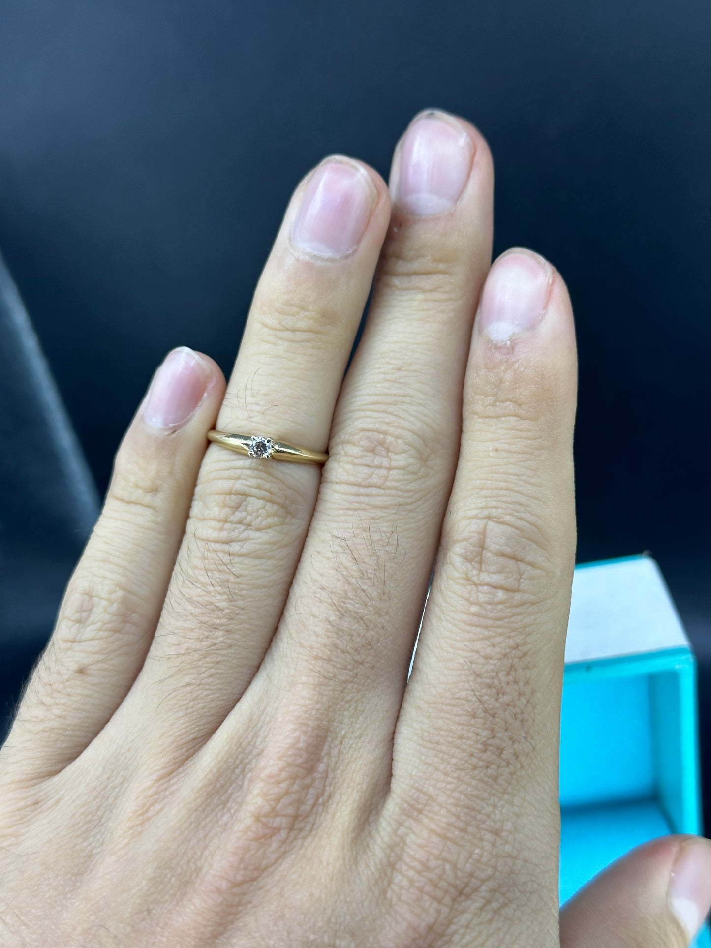 Anillo solitario diamante 10 pts