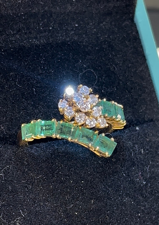 anillo dama esmeraldas