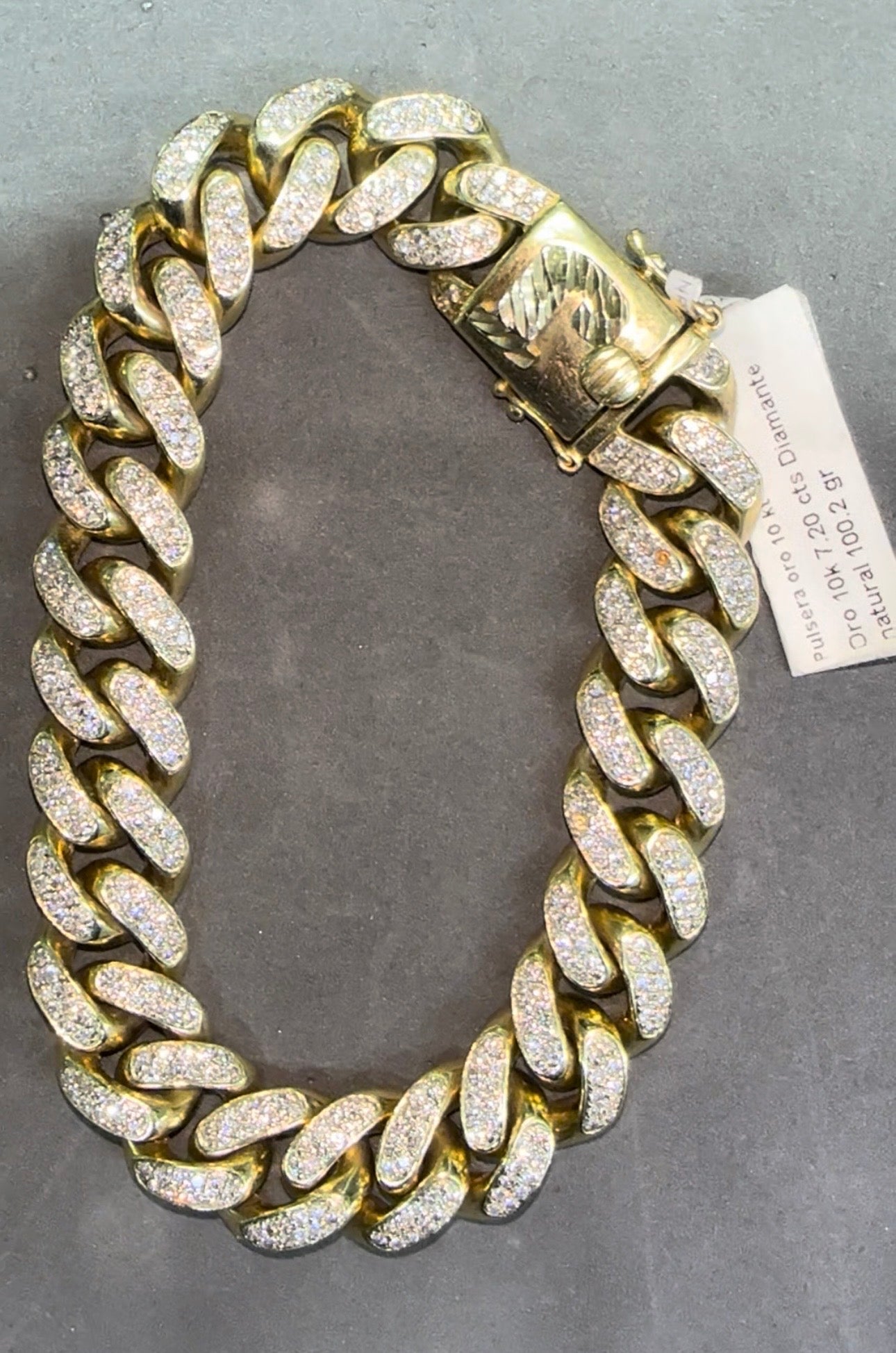 Pulsera diamantes naturales 100.2 gr