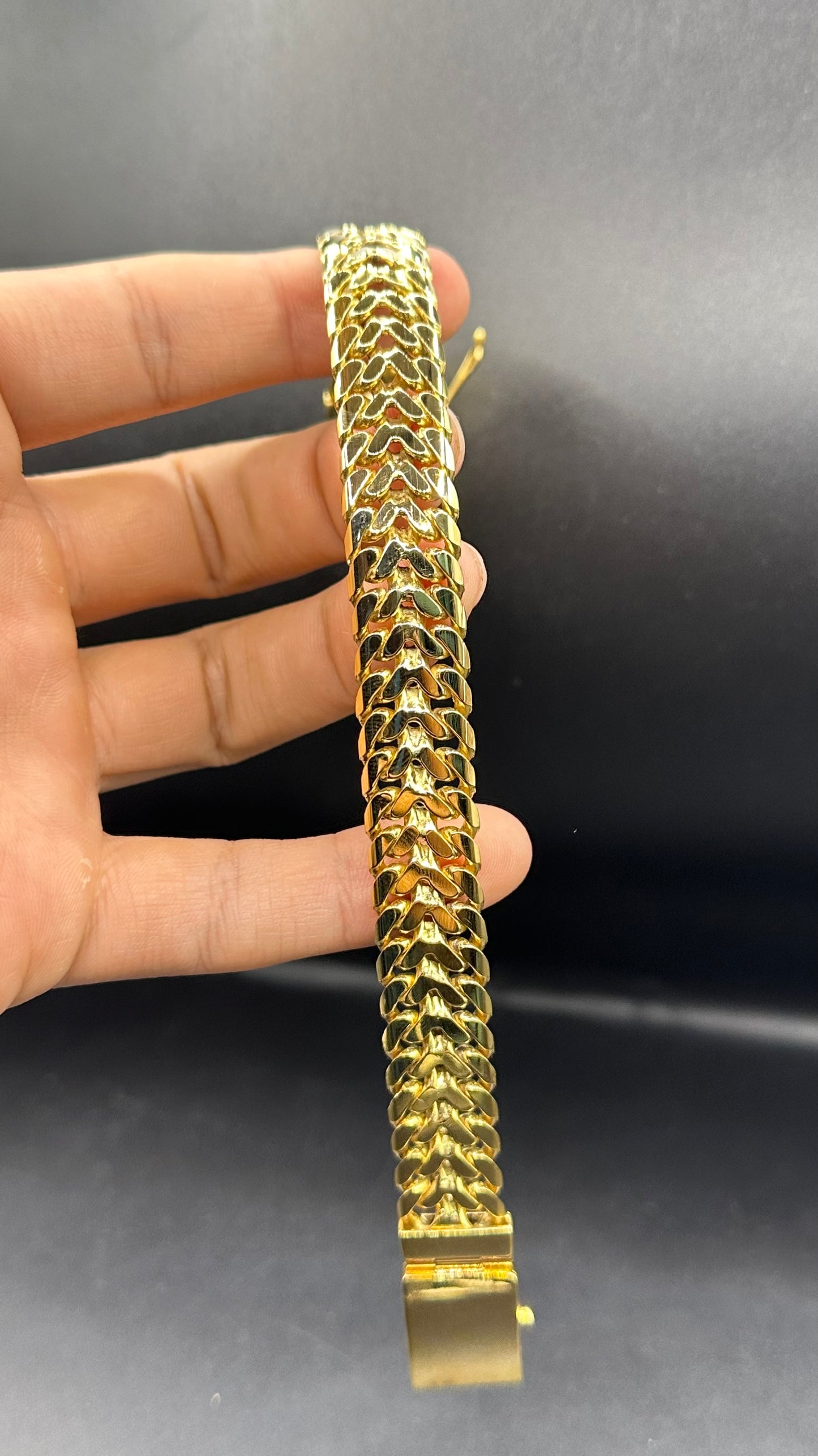 Pulsera petatillo oro 14kts 65 gr