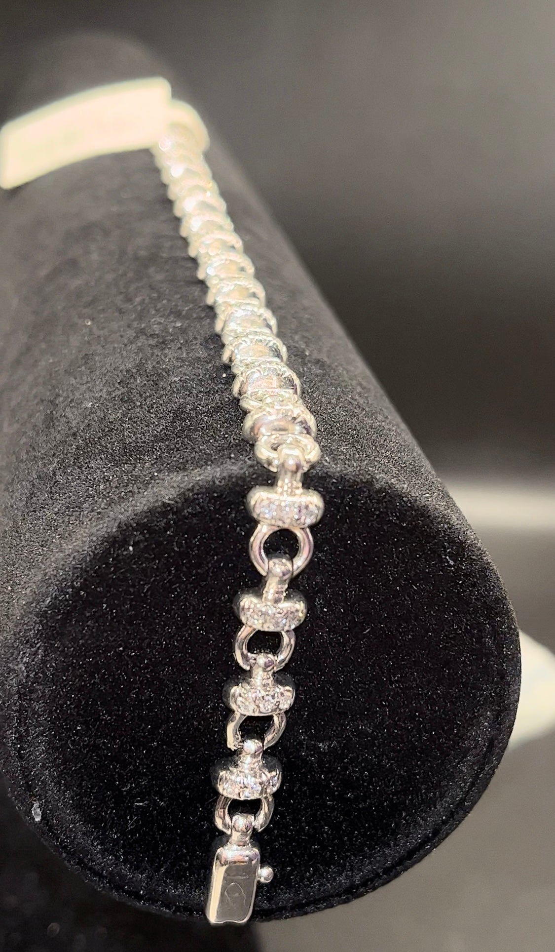 Pulsera diamantes oro blanco 18kts