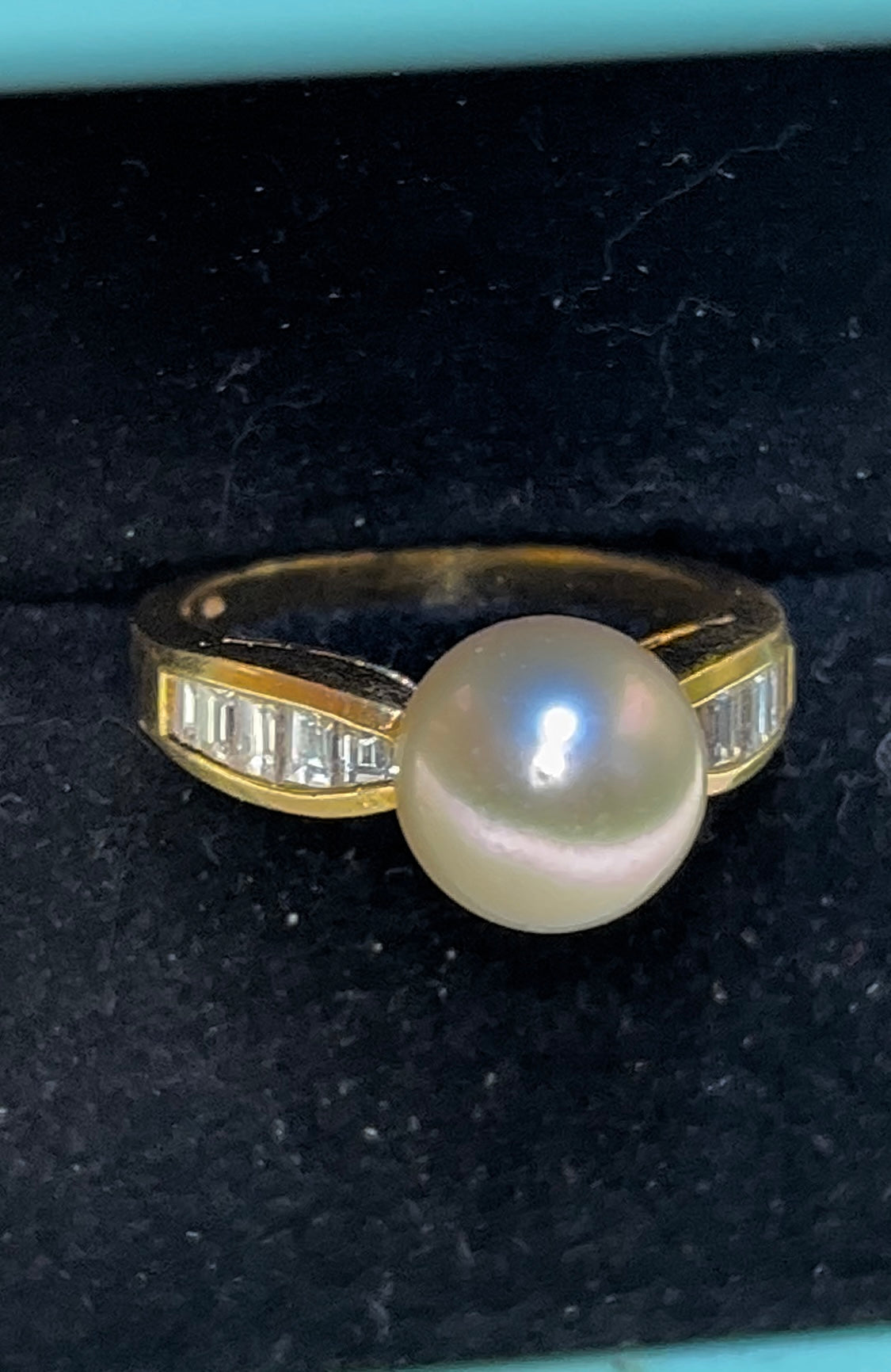 Anillo dama perla
