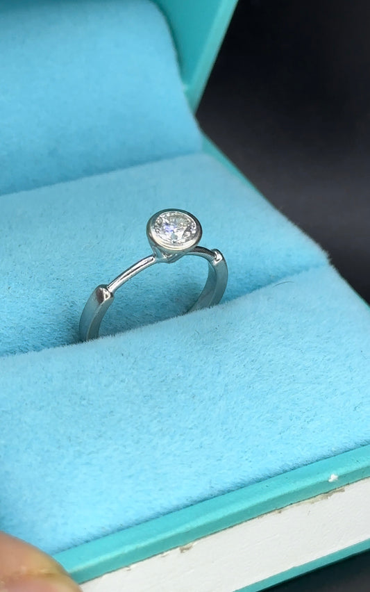 Anillo solitario .35 pts
