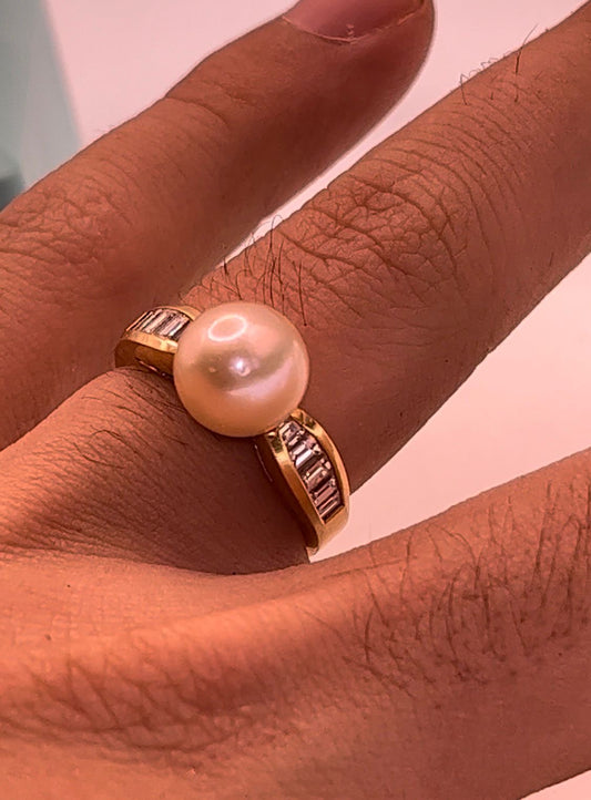 Anillo dama perla