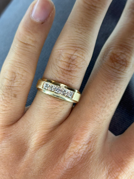 Anillo diamantes oro 14kts