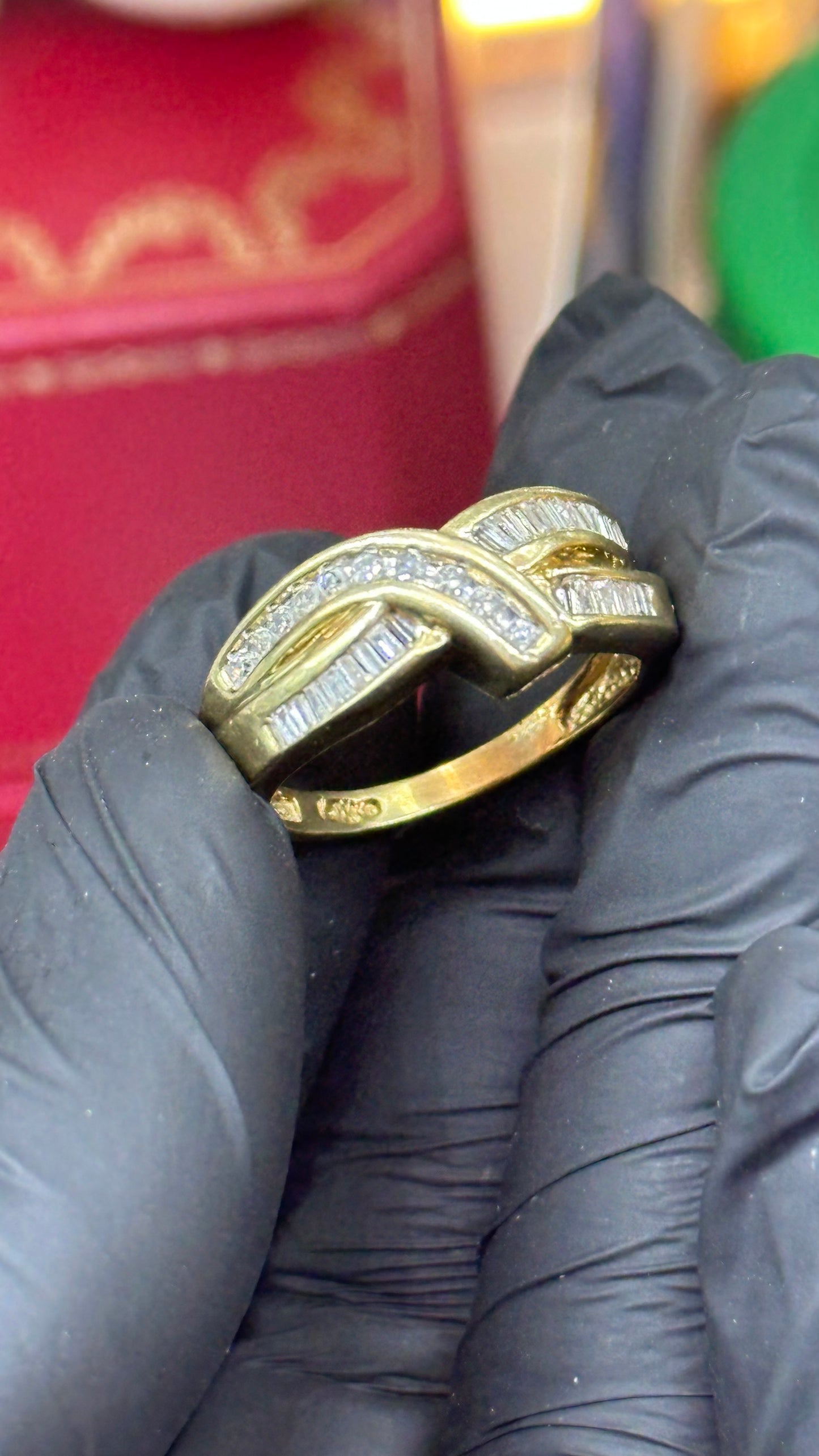 Anillo diamantes 10kts