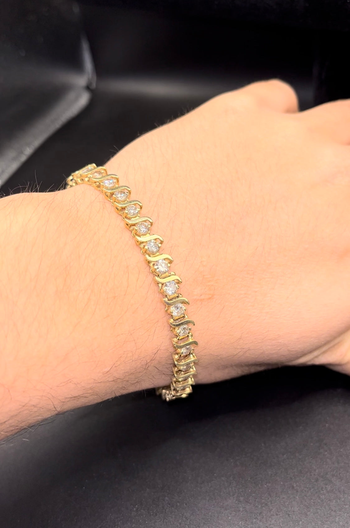 Pulsera riviera diamantes gran tamaño