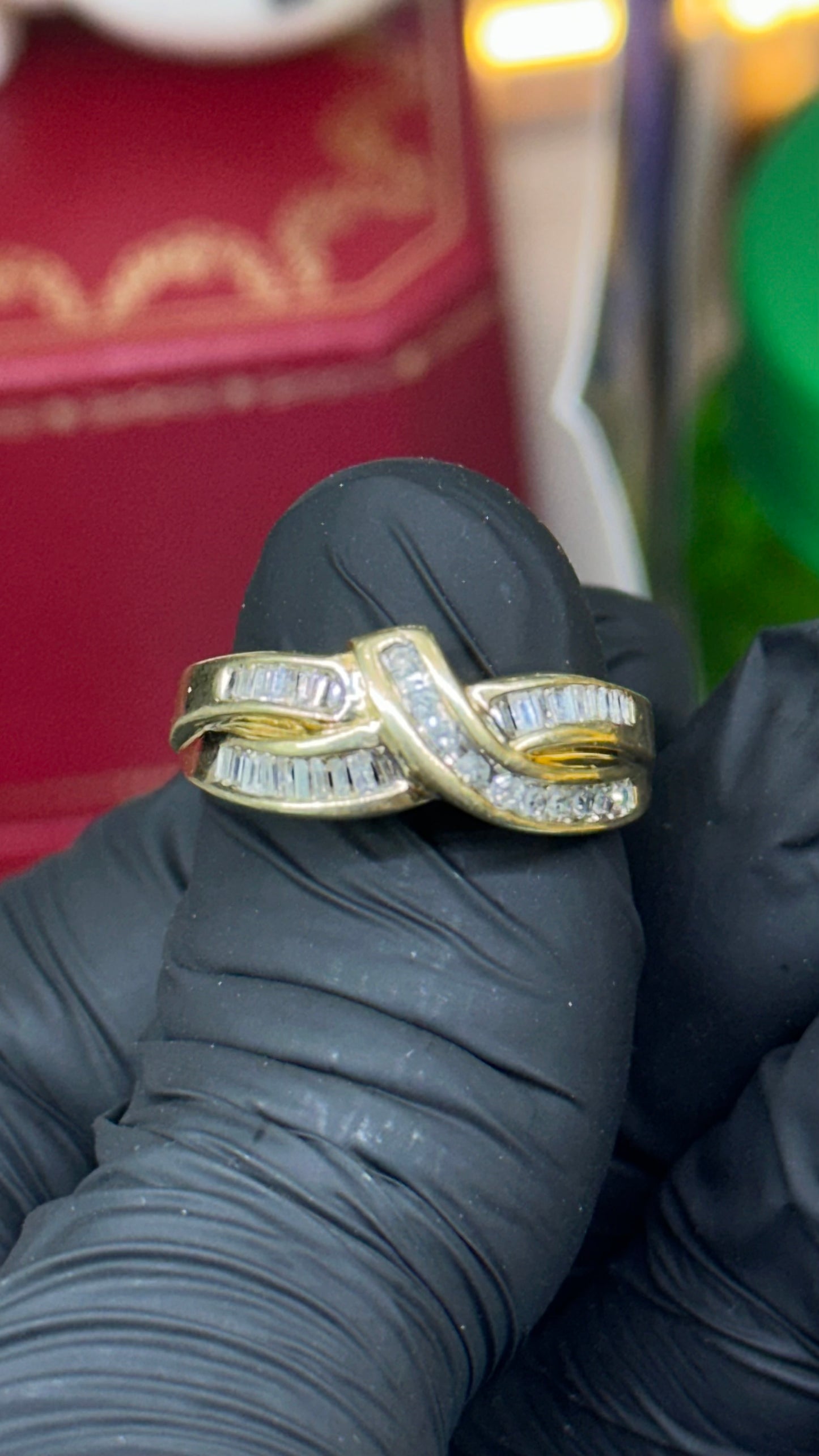 Anillo diamantes 10kts