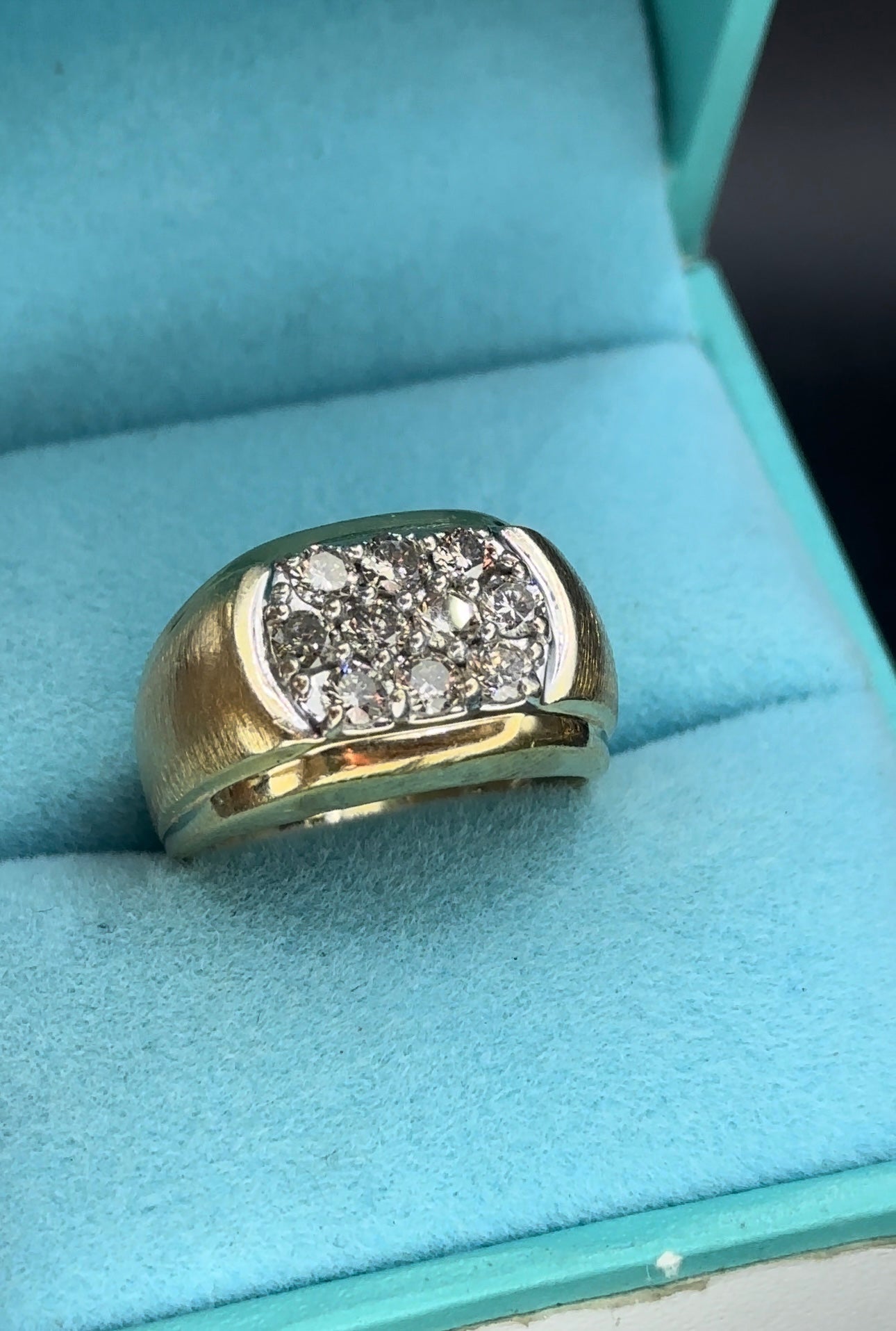 Anillo oro amarillo 14kts diamantes