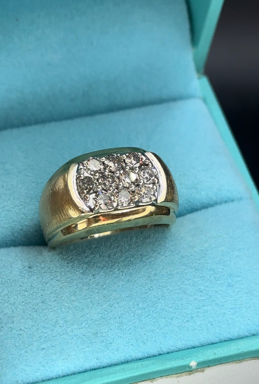 Anillo oro amarillo 14kts diamantes
