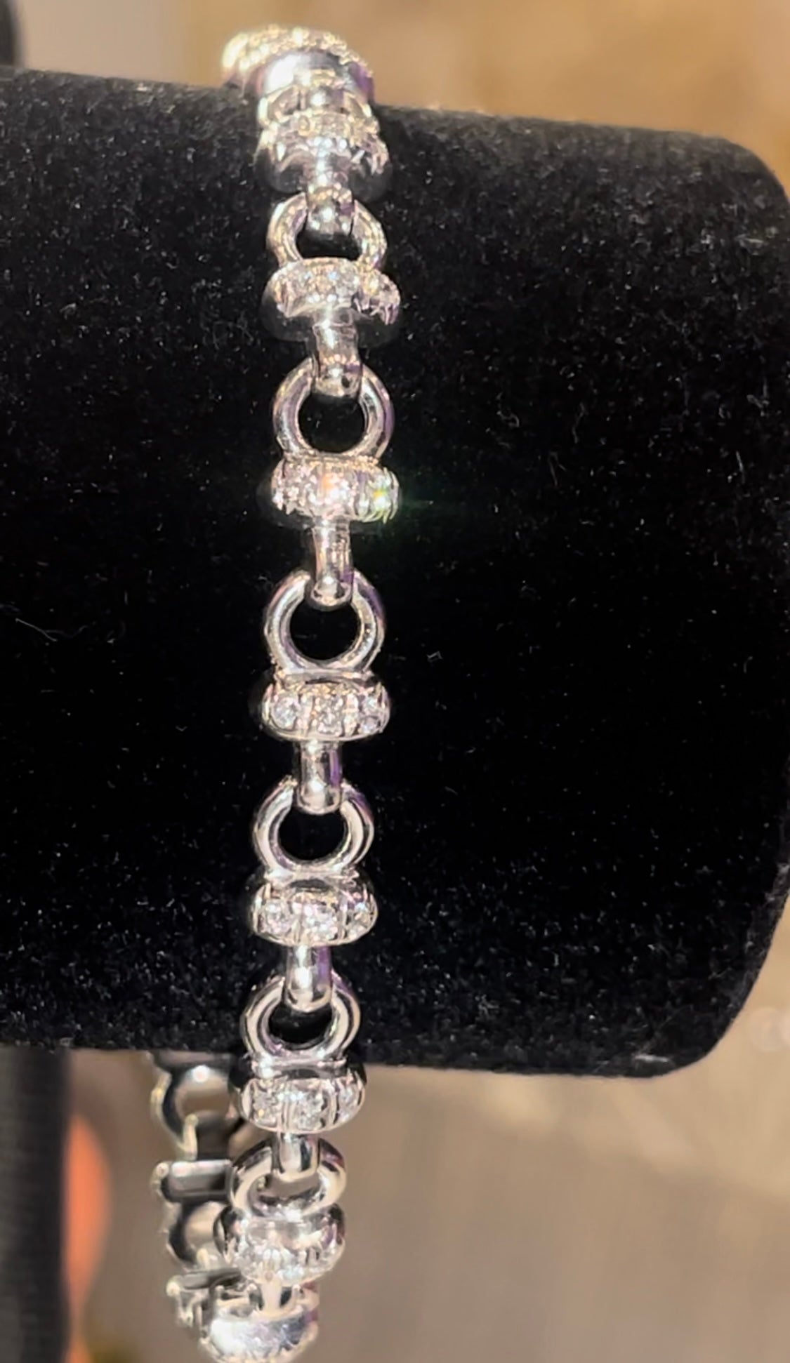 Pulsera diamantes oro blanco 18kts