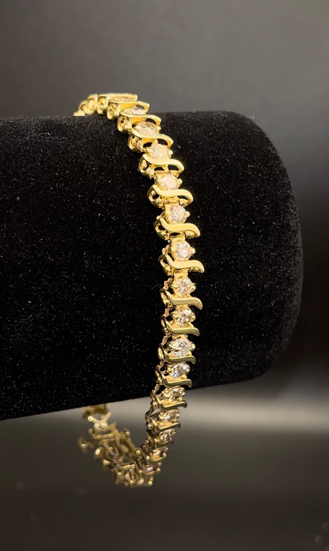 Pulsera riviera diamantes gran tamaño