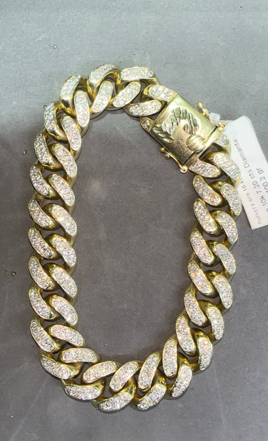 Pulsera diamantes naturales 100.2 gr
