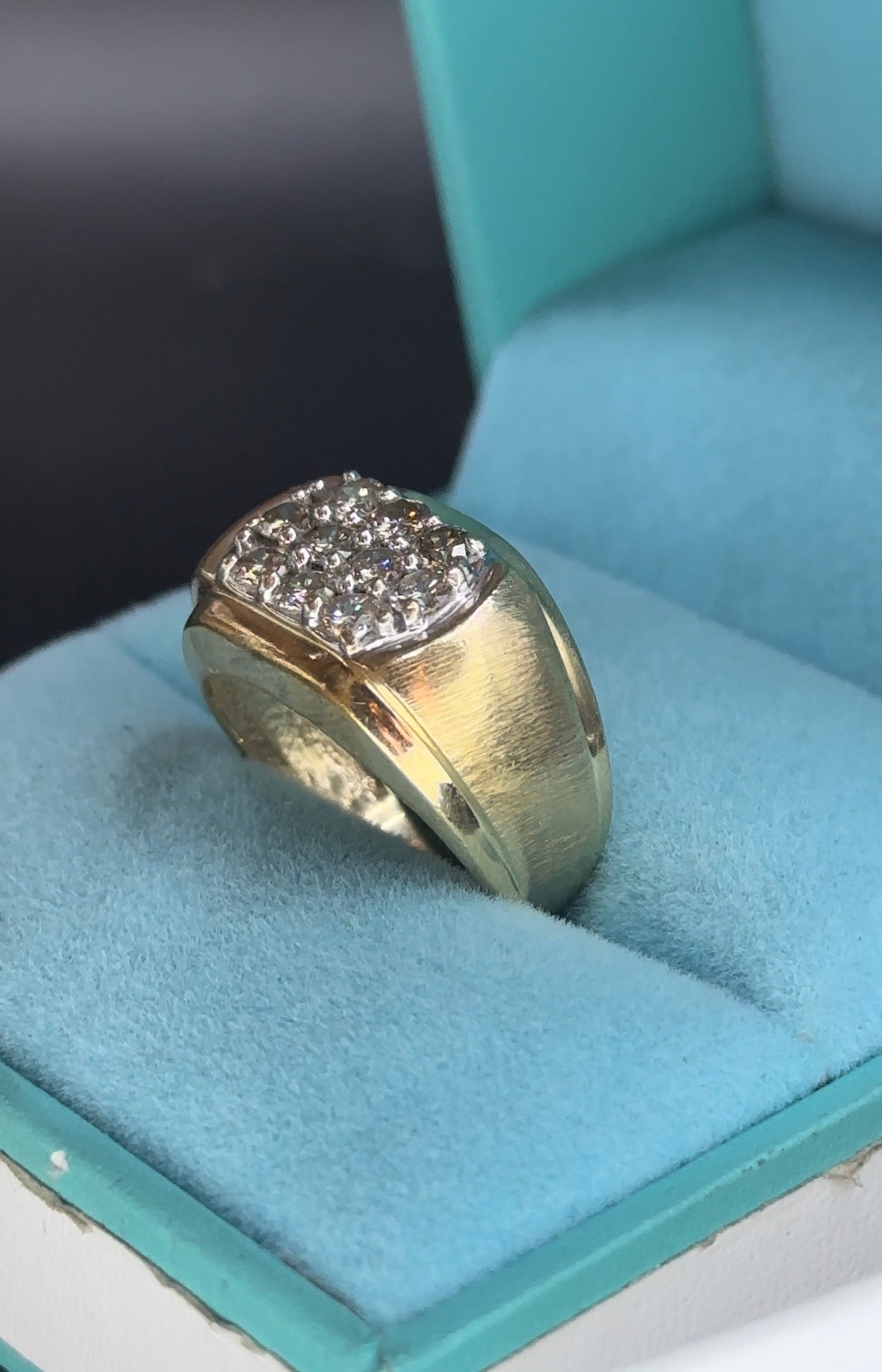 Anillo oro amarillo 14kts diamantes