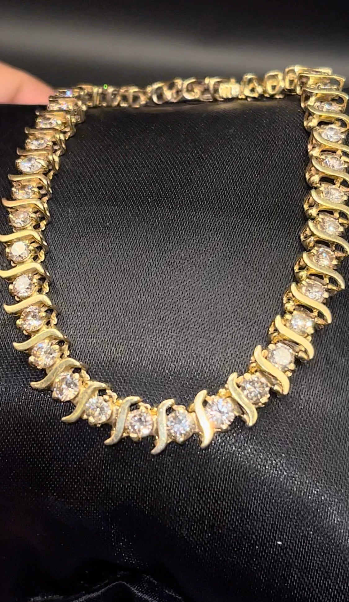 Pulsera riviera diamantes gran tamaño