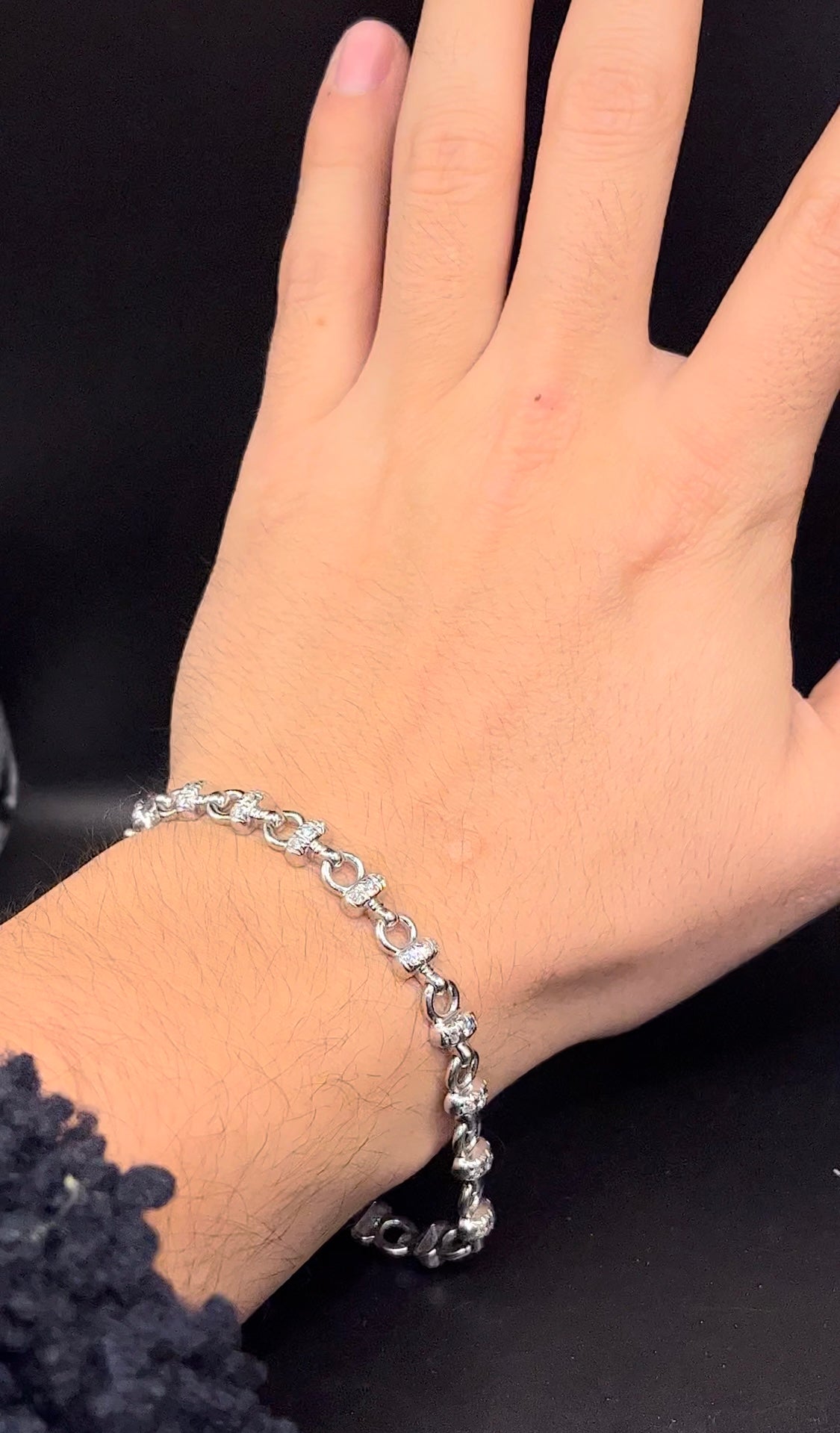 Pulsera diamantes oro blanco 18kts