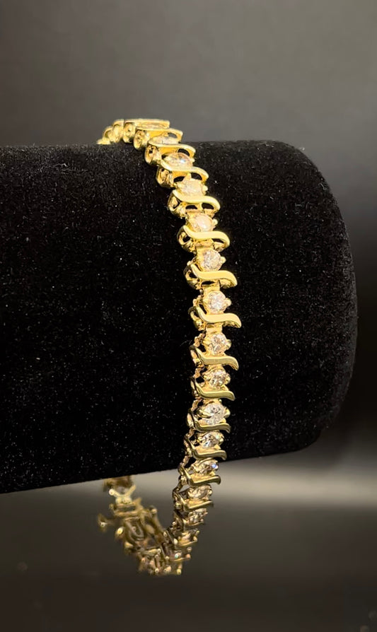 Pulsera riviera diamantes gran tamaño