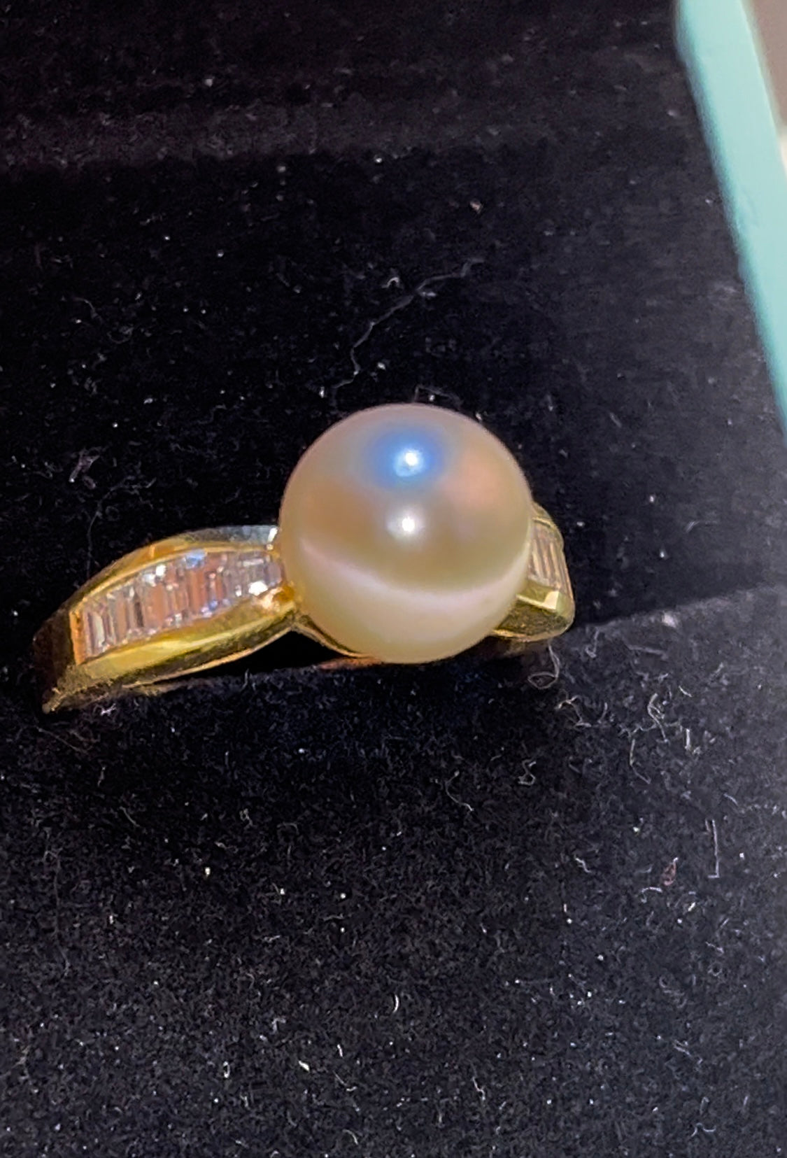 Anillo dama perla