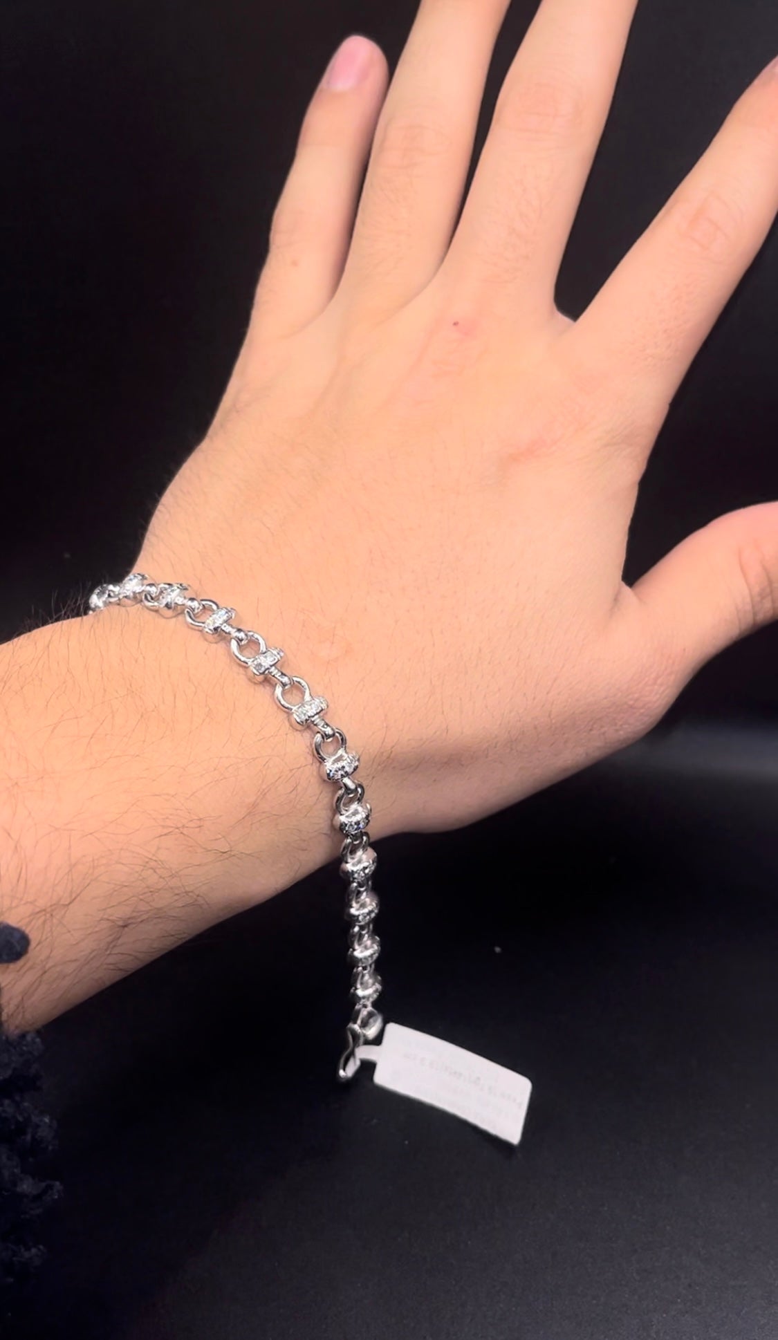 Pulsera diamantes oro blanco 18kts